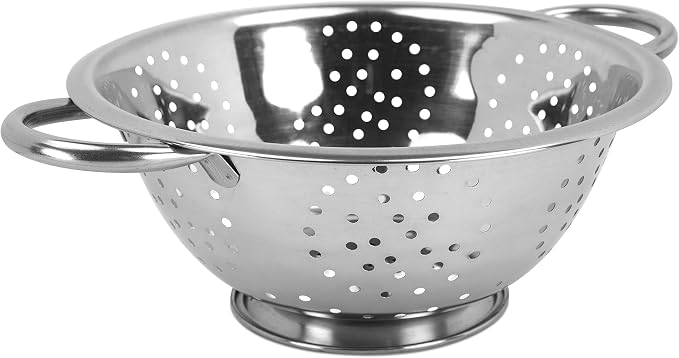 Metal Colander With Stainless Steel Finish By Home Basics, 5 QT | Medium - Image 5