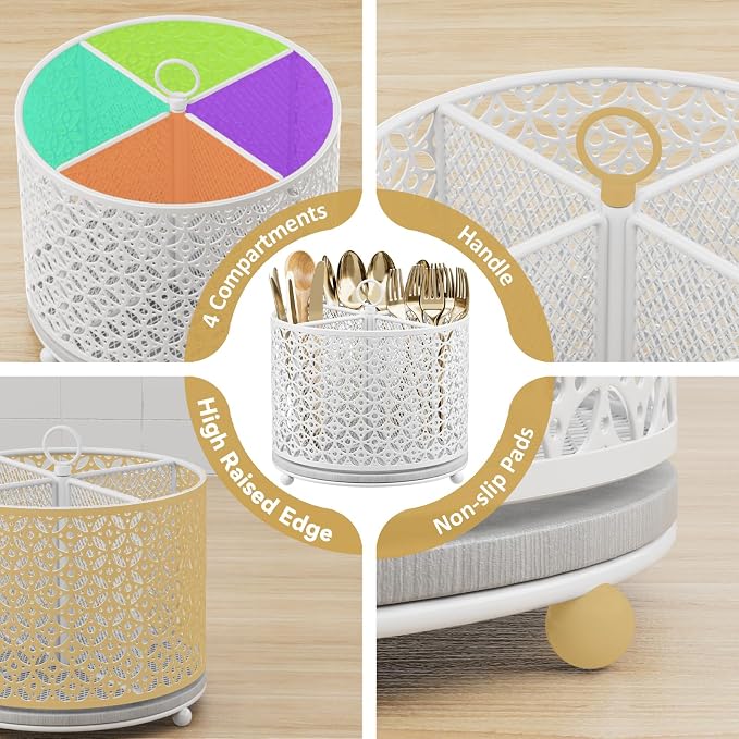 360° Rotating Kitchen Utensil Holder - Image 6