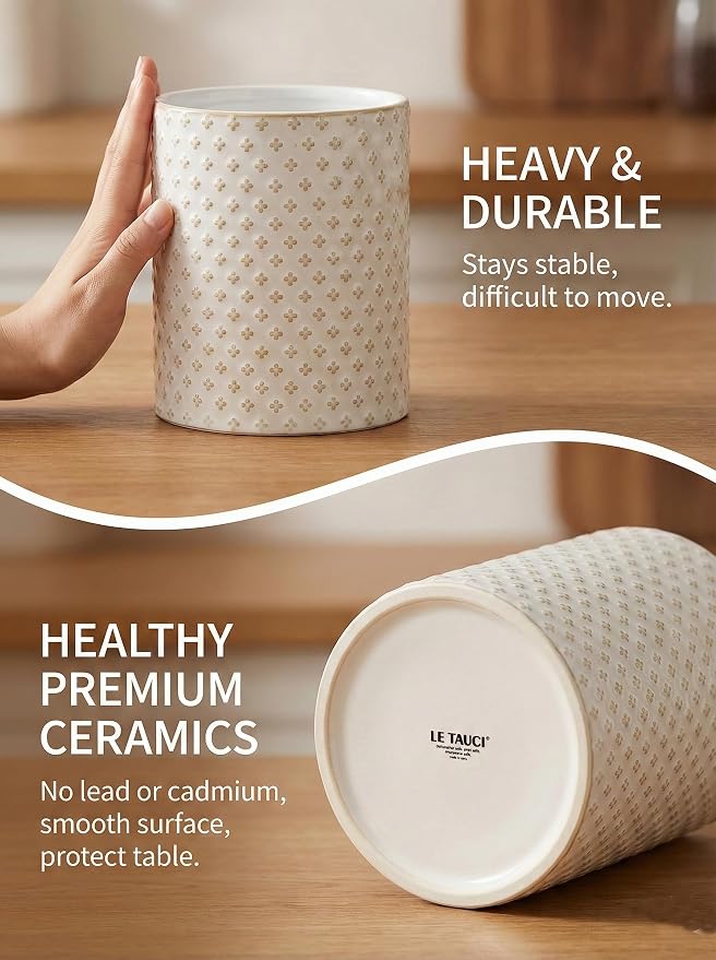LE TAUCI Utensil Holder for Kitchen Counter - Image 4