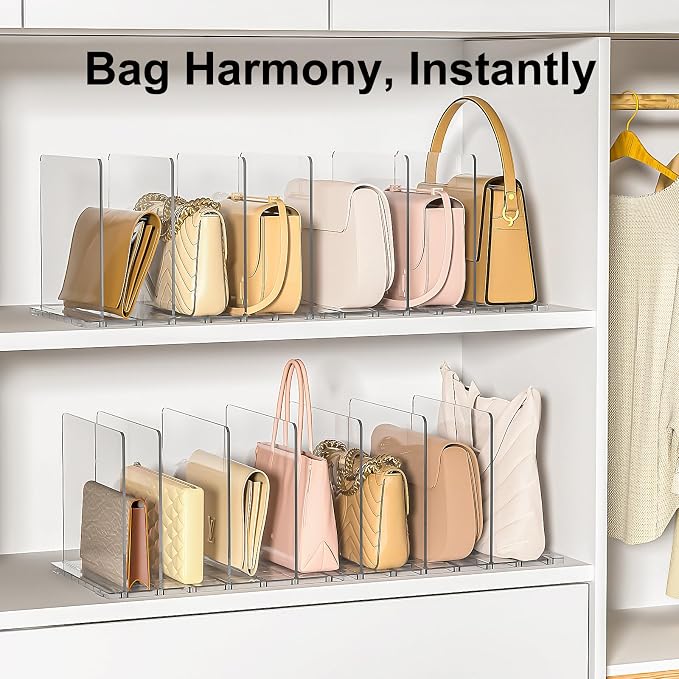 SortNStore Bag Purse Organizer Accessories: 2-Dividers Plastic Clutch Dividers - Image 3