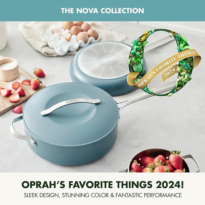 GreenPan Nova 10” Frying Pan Skillet and 4.37QT Sauté Pan - Image 2