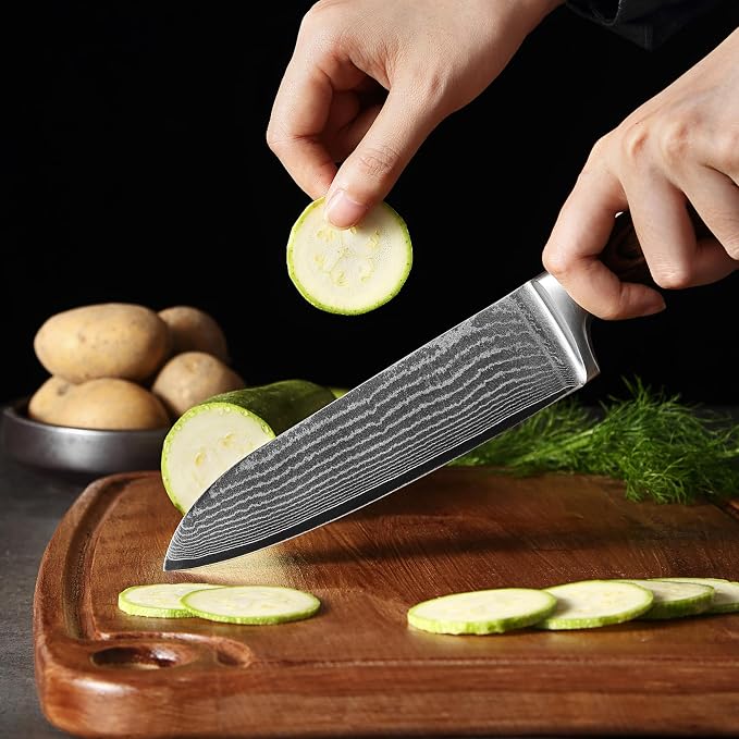 Wakoli EDIB 2-Piece Damascus Kitchen Knife Set – Santoku & Small Santoku - Image 3