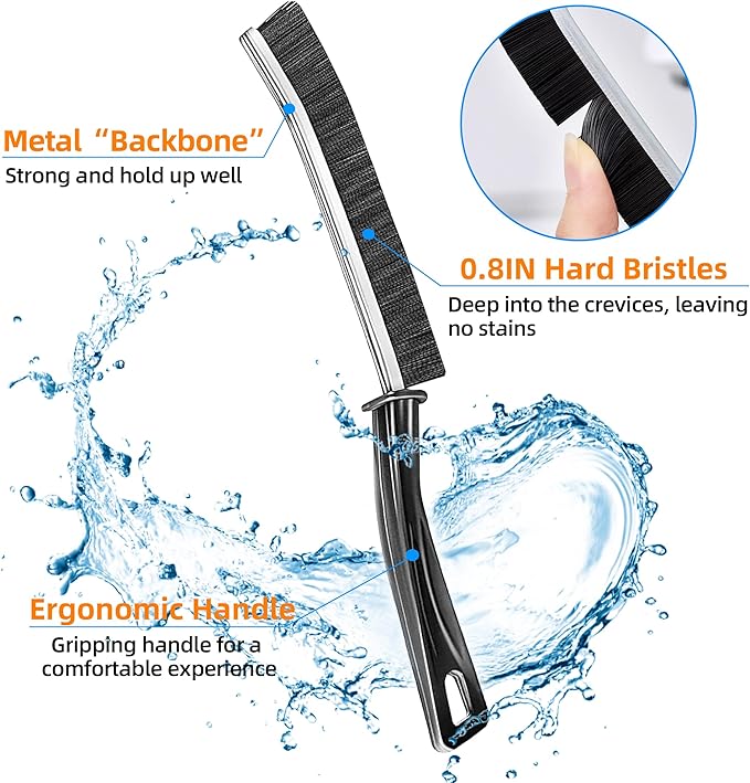 6Pcs Hard-bristled Crevice Cleaning Brush, Bathroom Cleaner Tools - Image 3
