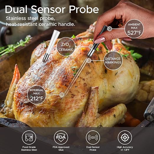 750ft Wireless Meat Thermometer Long Range - Image 3