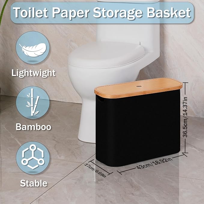 efluky Toilet Paper Storage, Toilet Paper Basket - Image 2