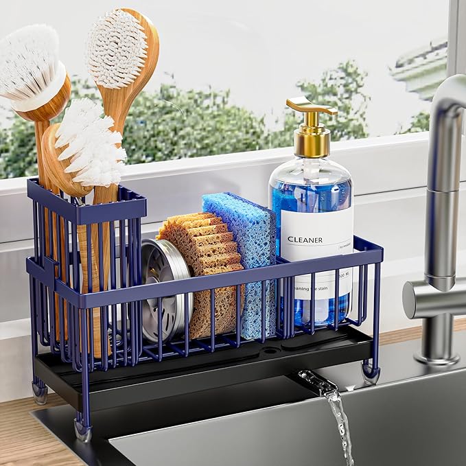 Cisily Sponge Holder for Kitchen Sink, Sink Caddy Organizer by CISILYHOMELIFE