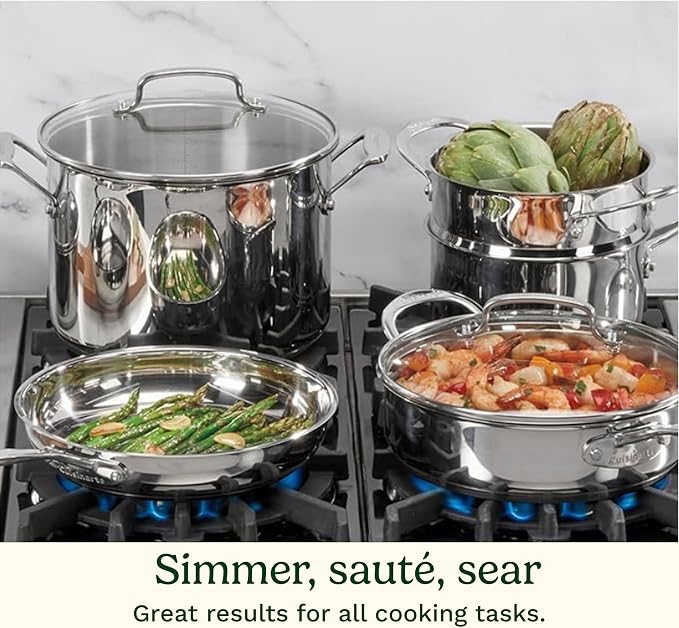 Cuisinart Chef’s Classic 11-Piece Stainless Steel Pots and Pans Set, Cookware - Image 7