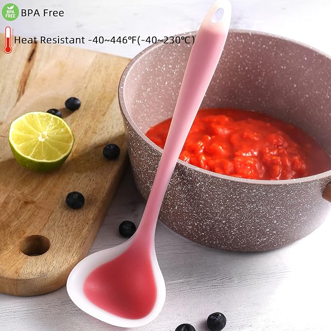 Silicone Small Silicone Ladles, Mini Gravy Ladles, Heat-resistant Sauce ladles - Image 3