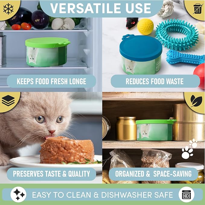 4 Pack Universal Pet Food Can Covers Lids - Image 8