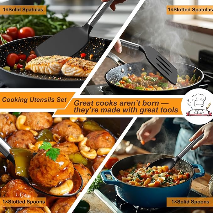 Yoehka Silicone Cooking Utensils Set - Image 5