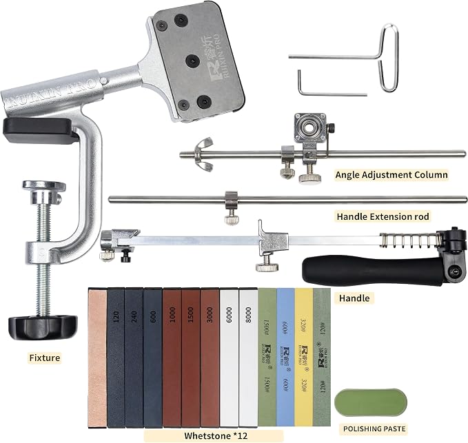 CWOVRS Knife Sharpening System, RX-008 Professional Knife Sharpener, 360° Flip - Image 9