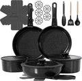 23 Pcs Pots and Pans Set Non Stick, Ceramic Cookware Set Non Toxic by OzawaBear