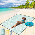 WIWIGO Beach Blanket Waterproof Sandproof Beach Mat 79" X 83"/10'x9'for 2-8 by WIWIGO