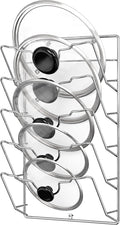 Simple Houseware Wall Door Mounted Pot Lid Rack, Chrome Finish by SimpleHouseware