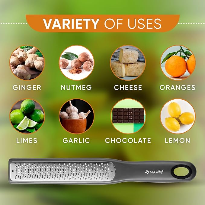 Spring Chef Premium Gray Lemon Zester Grater - Image 5