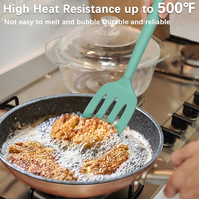 Coukre 2 Pack Silicone Spatula Set, High Heat Resistant, BPA Free Kitchen - Image 4