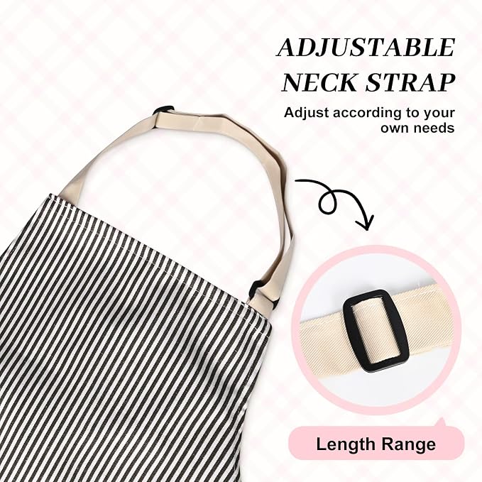 2Pack Adjustable Kitchen Apron for Women Men - Image 5