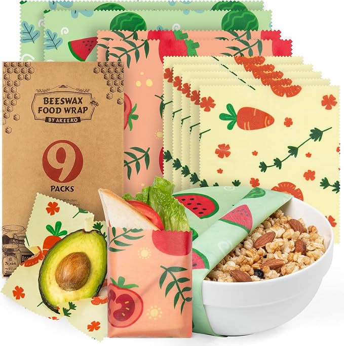Akeeko Reusable Beeswax Food Wraps by Akeeko