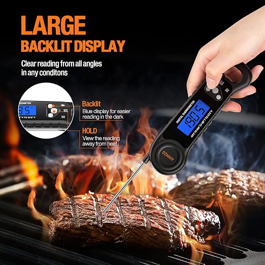 AMMZO Meat Thermometer Digital, Candy Thermometer Food Thermometer Instant Read - Image 3