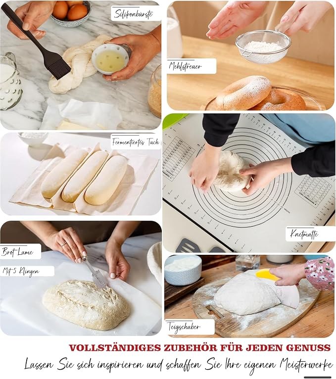 LINMAGCO Dutch Oven for Bread Baking & Sourdough Bread Baking Starter Kit- - Image 5