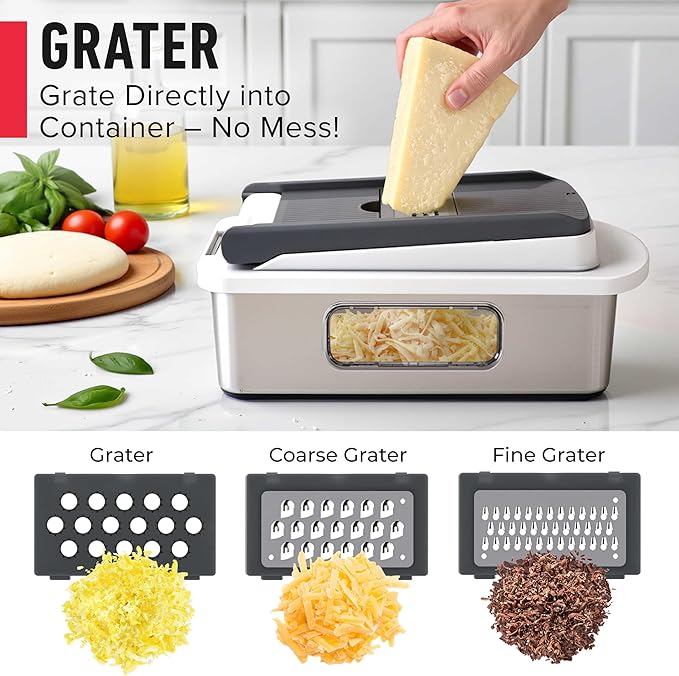 Mueller Pro-Series 10-in-1, 8 Blade Stainless Steel Multi Vegetable Chopper And - Image 5