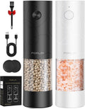 FORLIM Electric Salt and Pepper Grinder Set, USB Rechargeable, Automatic Salt by FORLIM