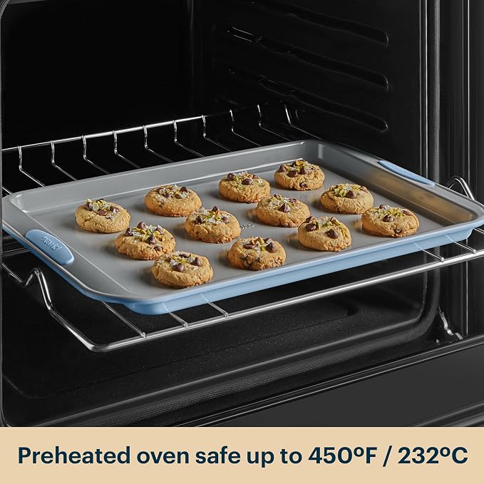 Pyrex 3-Piece Metal Cookie Sheet Bakeware Set, Lightweight Stainless Steel - Image 7
