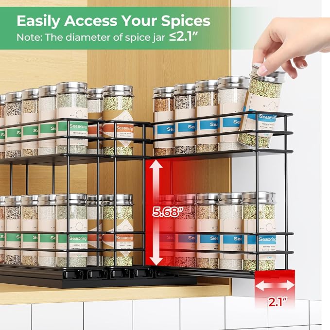 Mystozer Pull Out Spice Rack Organizer - Image 6