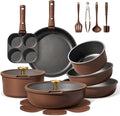 CAROTE 21pcs Pots and Pans Set, Nonstick Cookware Set Detachable Handle by CAROTE