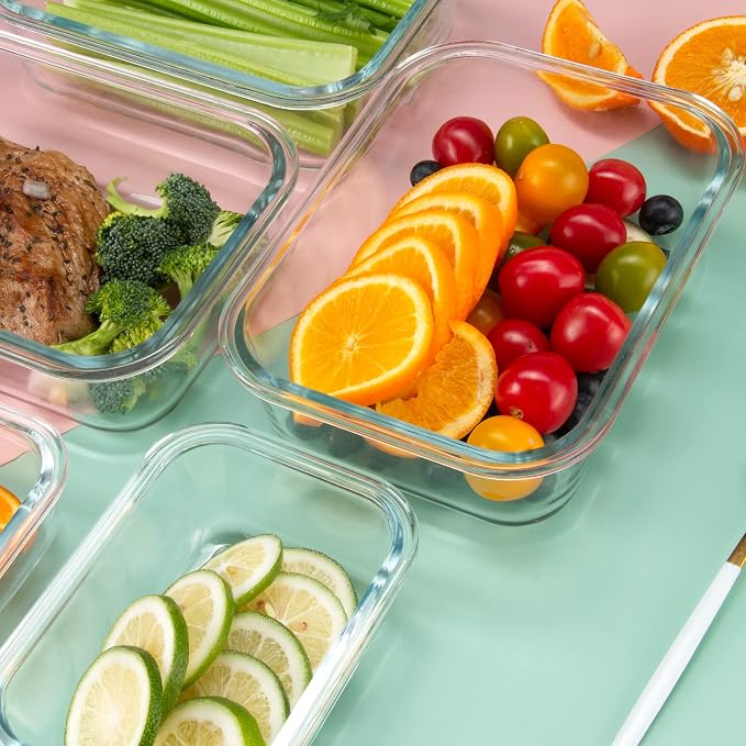 FAWLES 12 Pack Glass Meal Prep Containers - Image 8