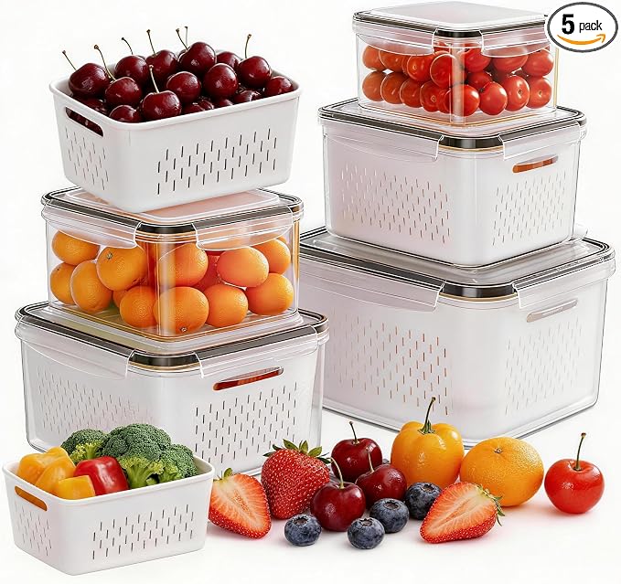 HOMETALL 5 Pack Fruit Storage Containers by OrderNow