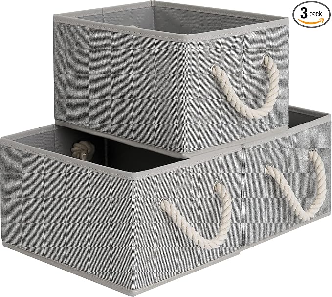 StorageWorks Foldable Storage Bins, Closet Organizer Bins, Shelf Baskets by StorageWorks