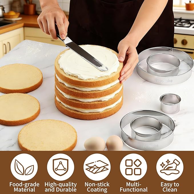9Pcs Round Cookie Cutter Set - Image 3
