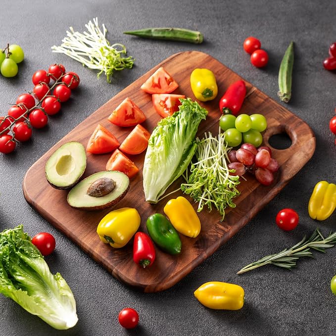 Wood Cutting Boards for Kitchen, JAMES.F Acacia Wooden Heavy Duty Cutting Board - Image 2