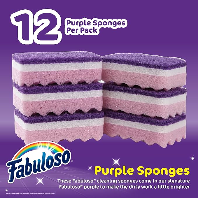Fabuloso Scratch-Free Kitchen Dish Sponges, Counters and Sinks, Tough on Messes - Image 2