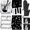 Leinuosen 8 Pcs Music Note Kitchen Decor Accessories Set Farmhouse Towels Oven by Leinuosen