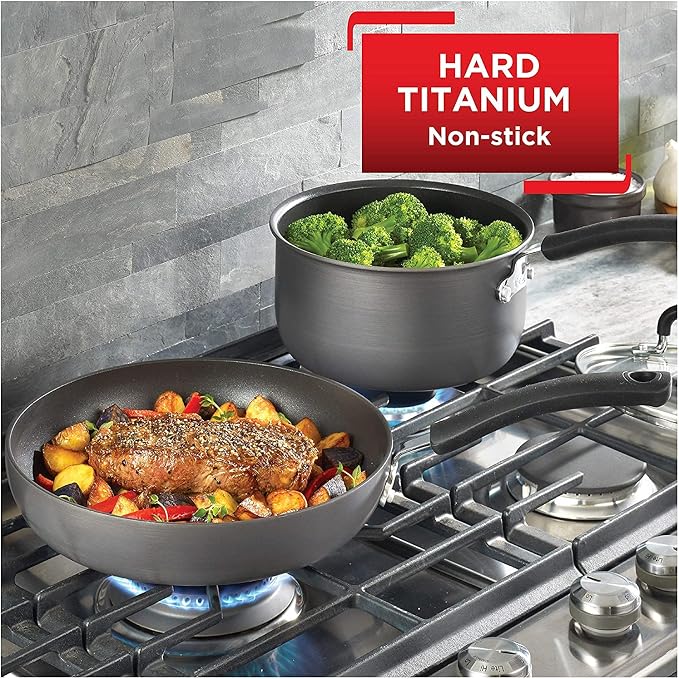 T-Fal Ultimate Hard Anodized Nonstick Fry Pan Set 2 Piece, 10 Inch, Oven - Image 3