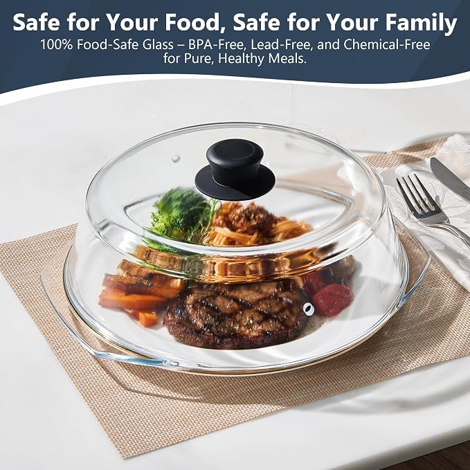 Glass Microwave Splatter Cover for Food Plates & Cookware - Image 7