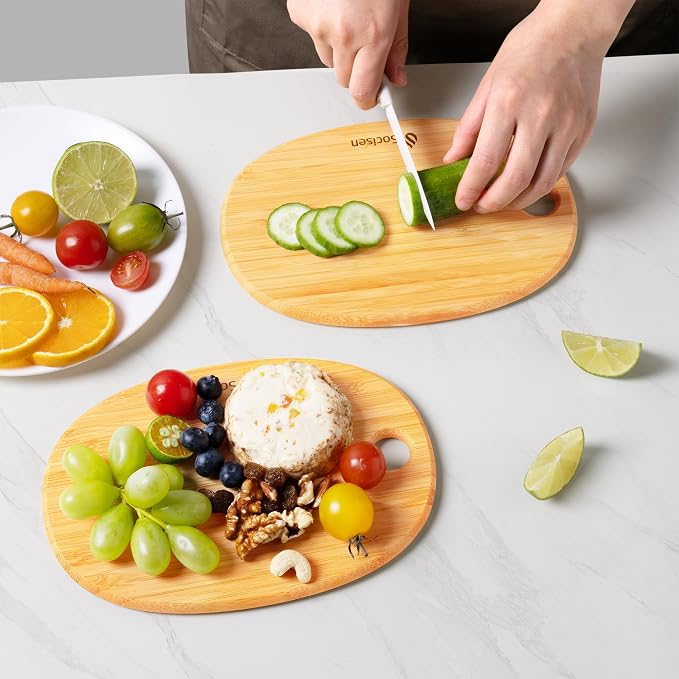 2 Pack Small Bamboo Wood Cutting Board - Image 6