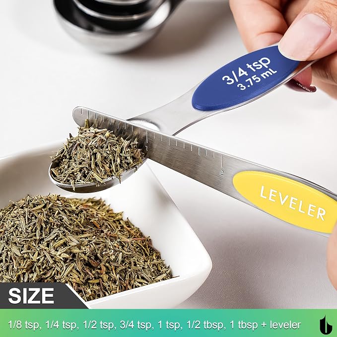 Urbanstrive Magnetic Measuring Spoons Set Stainless Steel, Dual Sided - Image 3
