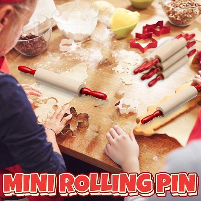Mini Rolling Pin 7.5 Inch Kids Rolling Pin Set - Image 3