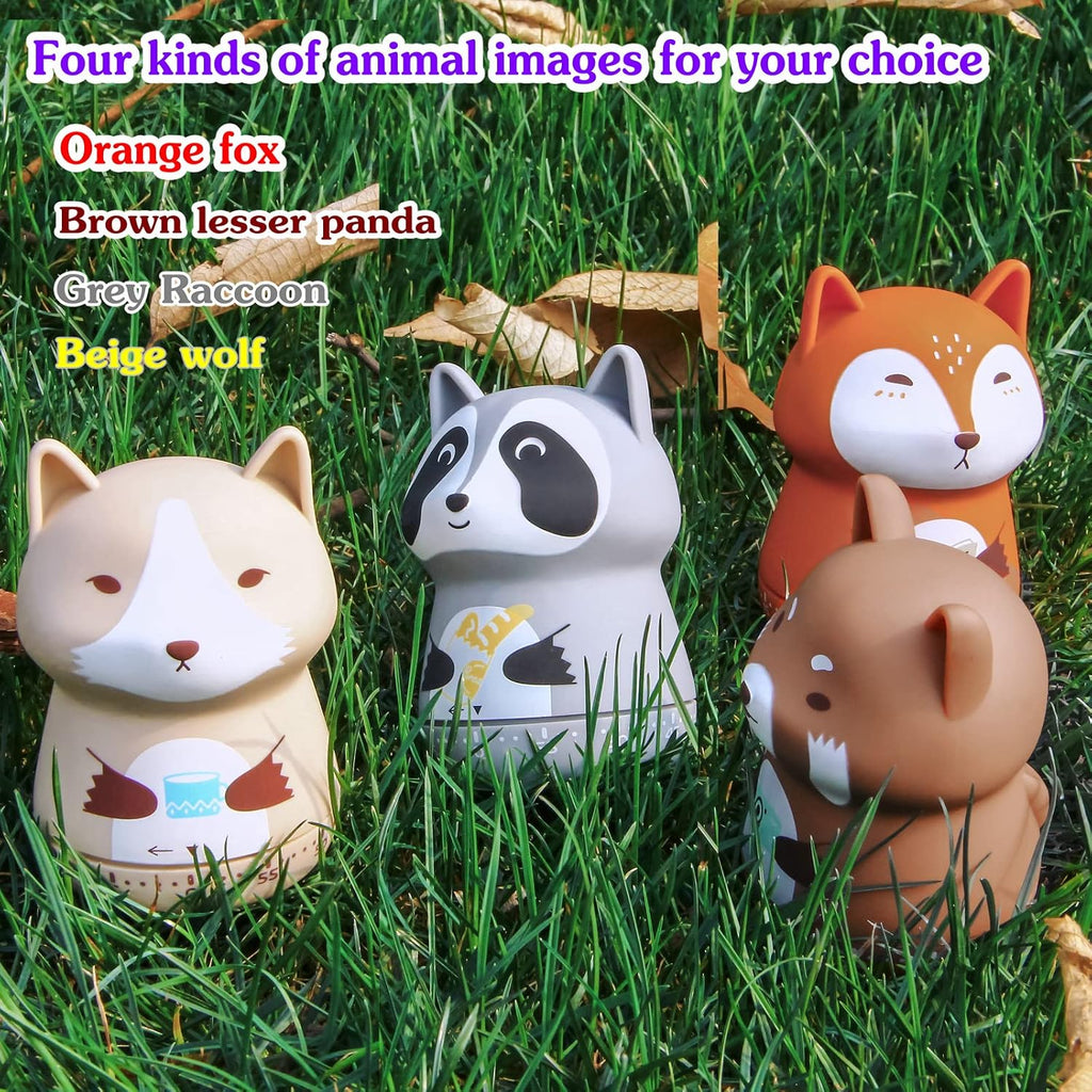 Mechanical Kitchen Timer, Cute Animal Timer for Kids, Wind Up 60