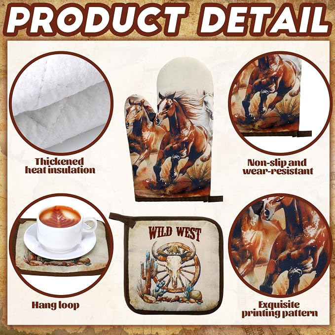 Leinuosen 6 Western Cowboy Kitchen Towels Kitchen Decor and Accessories Set - Image 5