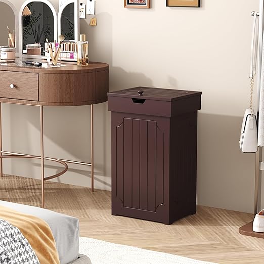 Function Home Trash Can Cabinet, 13 Gallon Kitchen Garbage Can, Wood Recycling - Image 9