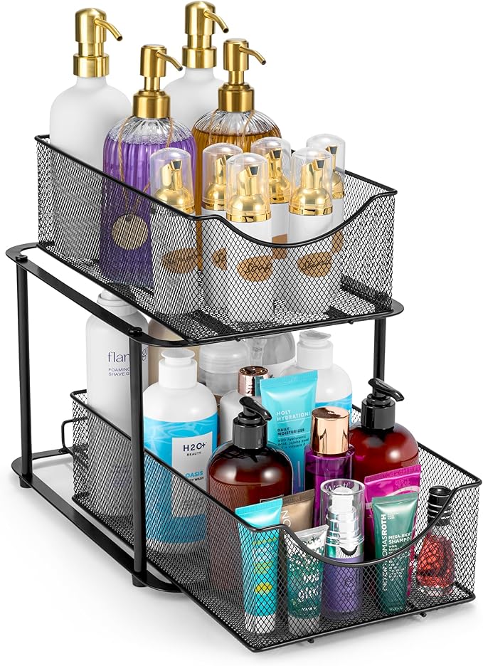 Sorbus 2 Tier Metal Under Sink Organizer by Sorbus