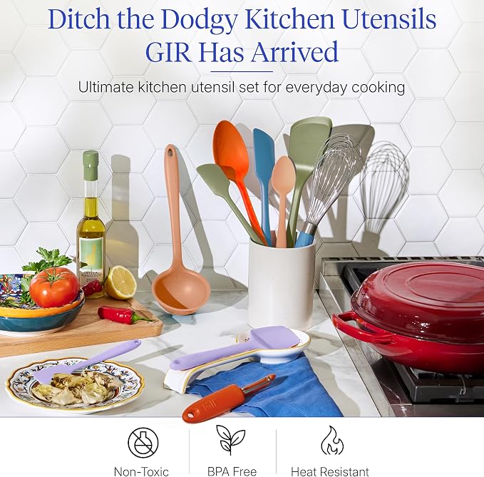 GIR: Get It Right 10-Piece Silicone Ultimate Kitchen Utensil Set – Spatulas - Image 2