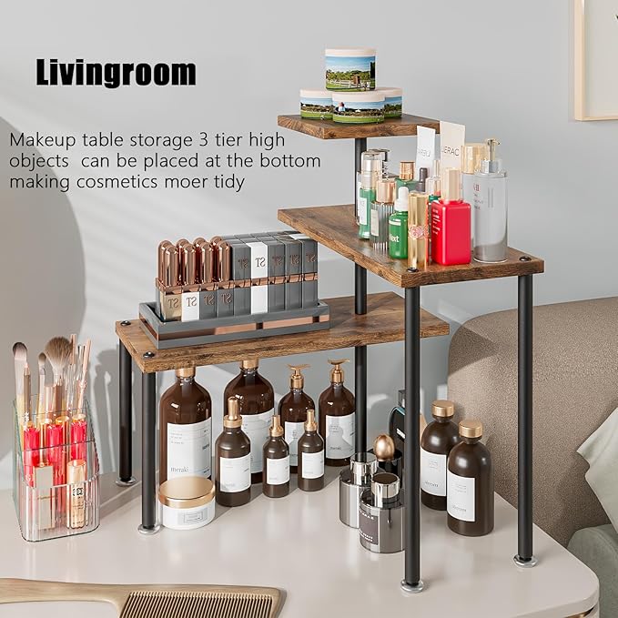 Countertop Organizer Organization 3 Tier Kitchen Corner Shelves Adjustable - Image 5