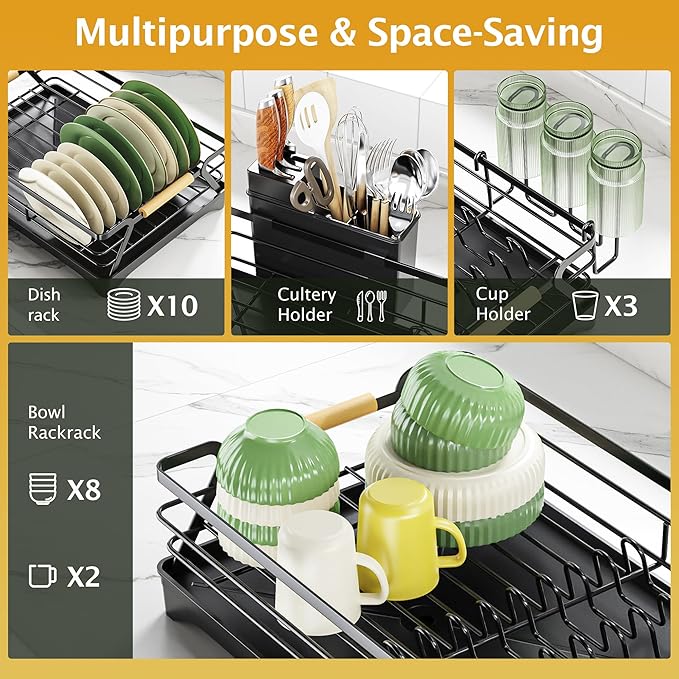 Epicano Dish Drying Rack for Kitchen Counter - Image 2