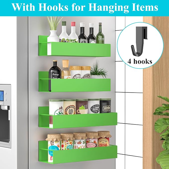 HuggieGems 4 Pack Magnetic Spice Storage Rack Organizer - Image 2