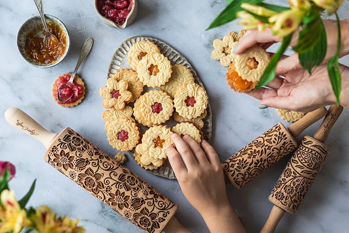 SUNFLOWER FIELD Embossed Rolling Pin - Image 9